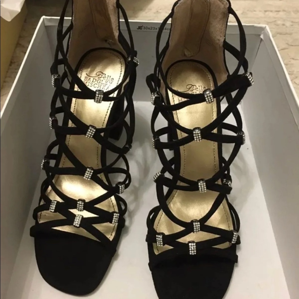 Badgley Mischka - Black strappy formal heels